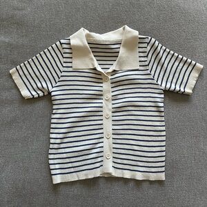 Striped Shirt - black and White